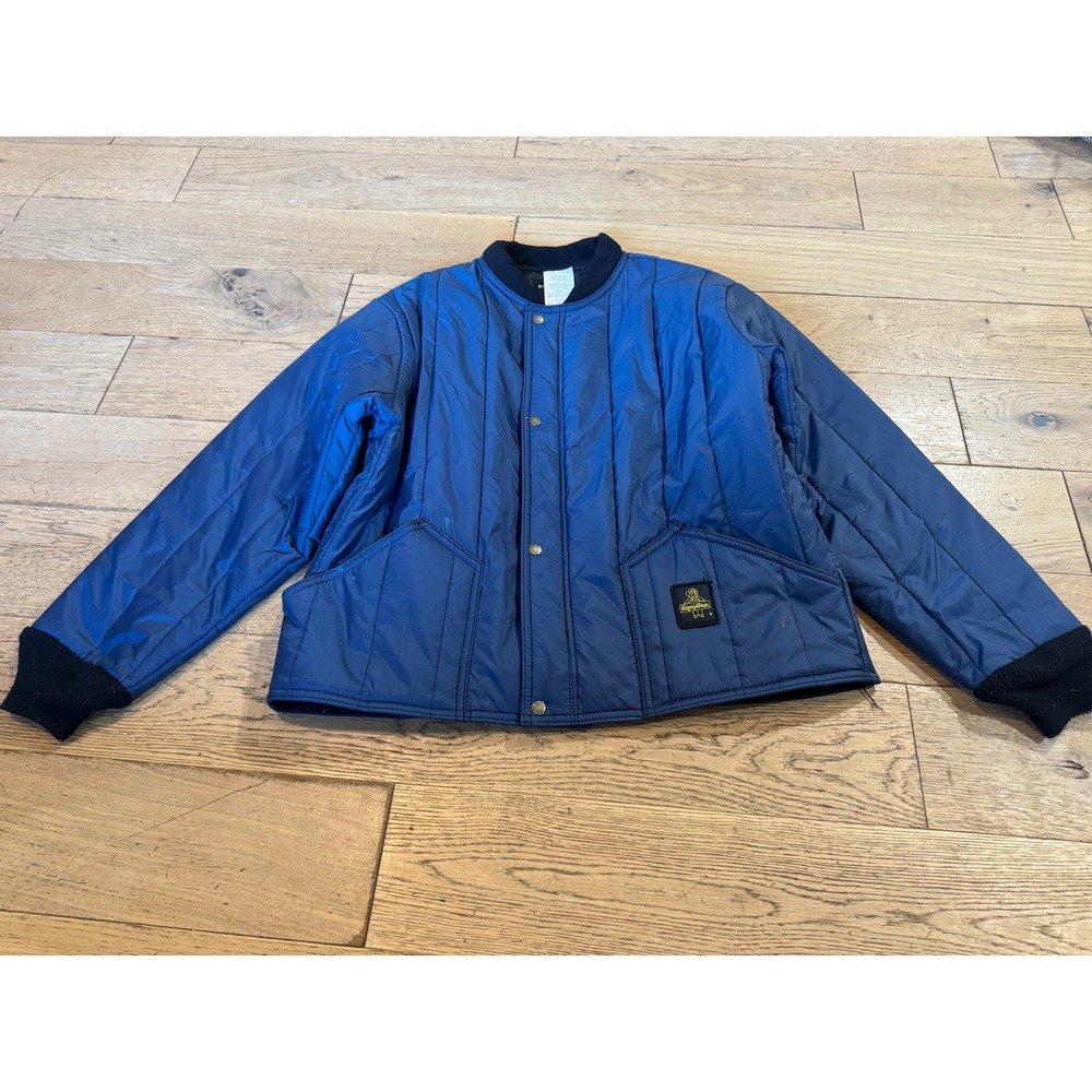 RefrigiWear XL Blue Quilted Insulated‎ Work Jacket Coat Mens